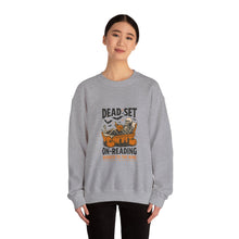 Load image into Gallery viewer, Halloween Reading Sweatshirt | Cozy Unisex Crewneck | Book Lovers Gift, Fall Fashion, Halloween Apparel, Spooky Season Essentials, [...]
