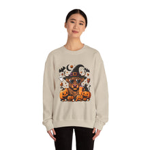 Load image into Gallery viewer, Halloween Dog Sweatshirt, Unisex Crewneck, Cozy Fall Apparel, Spooky Season Gift, Pet Lover's Top
