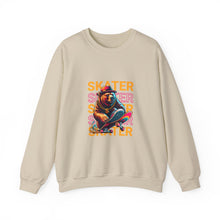 Load image into Gallery viewer, Skater Bear Crewneck Sweatshirt - Cool Aesthetic for Skate Lovers, Perfect Gift for Birthdays, Casual Wear, Unisex Sweater, Streetwear
