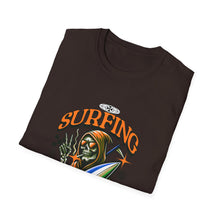 Load image into Gallery viewer, Surfing Afterlife T-Shirt, Unisex Graphic Tee, Beachwear, Gift for Surfers, Casual Summer Style, Unique Statement Shirt
