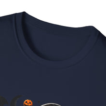 Load image into Gallery viewer, Halloween Witch Dog Unisex Softstyle T-Shirt, Cute Pet Tee, Halloween Costume, Fall Fashion, Spooky Season Top, Gift for Pet Lovers
