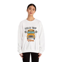 Load image into Gallery viewer, Field Trip Vibes Sweatshirt | Unisex Crewneck for Adventure Lovers, Casual Wear, School Events, Gifts for Students
