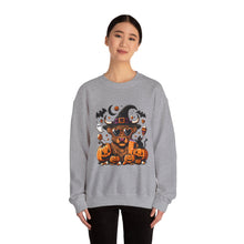 Load image into Gallery viewer, Halloween Dog Sweatshirt, Unisex Crewneck, Cozy Fall Apparel, Spooky Season Gift, Pet Lover's Top
