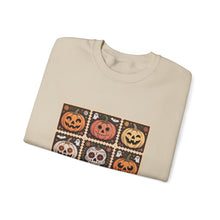 Load image into Gallery viewer, Halloween Pumpkin Patch Crewneck Sweatshirt, Cozy Fall Sweater, Unisex Halloween Apparel, Spooky Season Gear, Perfect for Halloween Parties
