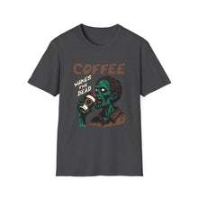 Load image into Gallery viewer, Zombie Coffee Lover T-Shirt | Unisex Casual Tee for Coffee Lovers | Halloween, Gift, Daily Wear, Softstyle  Tee
