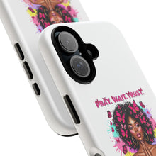 Load image into Gallery viewer, Inspirational Phone Case, Pray Wait Trust God Has a Plan, Spiritual Gift, Motivational Decor, Faith-Based Accessory
