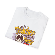 Load image into Gallery viewer, Skeleton Teacher Humor T-Shirt, Cute Teacher Gift, Back to School Shirt, Halloween Apparel, Teacher Life Tee
