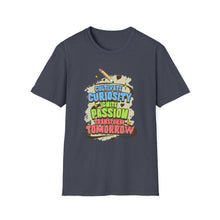 Load image into Gallery viewer, Curiosity &amp; Passion T-Shirt, Unisex Softstyle Tee, Inspirational Gift, Motivational Shirt, Education Apparel, Youth Empowerment
