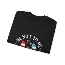 Load image into Gallery viewer, Cheerful Holiday Sweatshirt, Cozy Gift, Unisex Crewneck, Family Gathering Wear, Seasonal Fashion, Cute Winter Apparel
