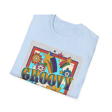 Load image into Gallery viewer, Groovy Unisex Softstyle T-Shirt, Retro Graphic Tee, Peace Sign Shirt, Flower Power Top, Vintage Style Apparel, Bohemian Summer Tee
