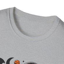 Load image into Gallery viewer, Halloween Witch Dog Unisex Softstyle T-Shirt, Cute Pet Tee, Halloween Costume, Fall Fashion, Spooky Season Top, Gift for Pet Lovers
