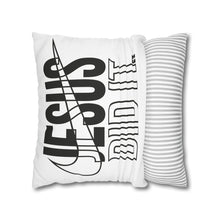 Load image into Gallery viewer, Inspirational Throw Pillow Case, Jesus Did It Decorative Pillow Cover, Christian Home Decor, Motivational Cushion, Faith-Based Gift
