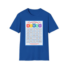 Load image into Gallery viewer, Autism Awareness Bingo T-Shirt, Unisex Softstyle Tee for Fundraising Events, Family Gatherings, Awareness Month, Gift for Supporters
