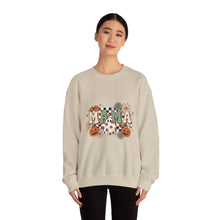 Load image into Gallery viewer, Fall Vibes Mama Sweatshirt, Cozy Crewneck for Moms, Halloween Gift, Seasonal Apparel, Autumn Fashion
