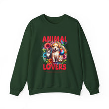 Load image into Gallery viewer, Animal Lovers Crewneck Sweatshirt | Cute Pet Sweatshirt, Gift for Dog Owners, Animal Lover Apparel, Cozy Sweatshirt
