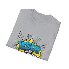 Load image into Gallery viewer, Superhero Jesus T-Shirt, Christian Graphic Tee, Unisex Softstyle Shirt, Religious Apparel, Faith-Based Gift, Casual Wear
