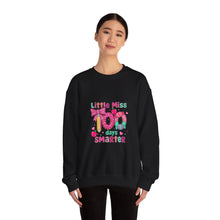 Load image into Gallery viewer, Little Miss Smarter Crewneck Sweatshirt - Kids Gift, Cute, Inspirational, Cozy, Everyday Wear
