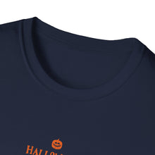 Load image into Gallery viewer, Halloween Astronaut Graphic T-Shirt, Unisex Halloween Tee, Trick or Treat Shirt, Space-Themed Apparel, Fun Casual Wear
