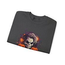 Load image into Gallery viewer, Rebel with a Cause Crewneck Sweatshirt | Halloween Sweatshirt, Unisex Fall Apparel, Cozy Casual Wear, Spooky Season Clothing, Gothic Style
