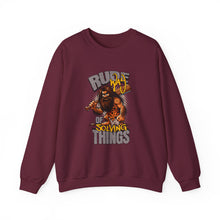 Load image into Gallery viewer, Rude of Solving Things Sweatshirt, Funny Crewneck, Unisex Humor Apparel, Gift for Him/Her, Casual Comfort Wear, Perfect for Every Occasion
