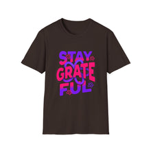 Load image into Gallery viewer, Stay Grateful Unisex Softstyle T-Shirt - Inspirational Tee for Everyday Wear, Gift for Him/Her, Positive Vibes, Gratitude Shirt

