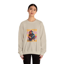 Load image into Gallery viewer, Skater Bear Crewneck Sweatshirt - Cool Aesthetic for Skate Lovers, Perfect Gift for Birthdays, Casual Wear, Unisex Sweater, Streetwear
