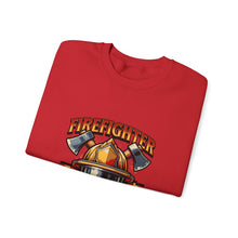 Load image into Gallery viewer, Firefighter Crewneck Sweatshirt - First In Last Out, Unisex Sweatshirt, Firefighter Gift, Casual Warmth, Everyday Apparel
