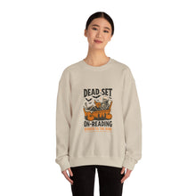 Load image into Gallery viewer, Halloween Reading Sweatshirt | Cozy Unisex Crewneck | Book Lovers Gift, Fall Fashion, Halloween Apparel, Spooky Season Essentials, [...]
