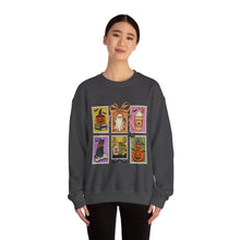 Load image into Gallery viewer, Halloween-Themed Crewneck Sweatshirt, Cozy Unisex Crew, Fall Fashion, Pumpkin Decor, Seasonal Gift, Cute Sweatshirt for October

