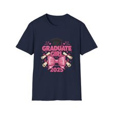 Load image into Gallery viewer, Graduation Girl T-Shirt, Unisex Tee for Graduates, Class of 2025 Shirt, Cute Graduation Gift, High School/College Graduate Apparel
