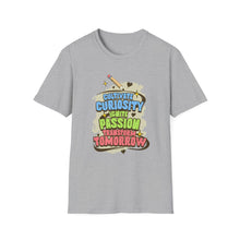 Load image into Gallery viewer, Curiosity &amp; Passion T-Shirt, Unisex Softstyle Tee, Inspirational Gift, Motivational Shirt, Education Apparel, Youth Empowerment

