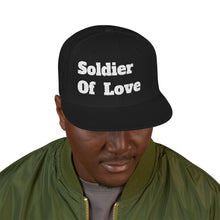 Load image into Gallery viewer, Embroidered Snapback Hat, Funny Quotes Soldier Of Love Cap, Adjustable Baseball Cap, Hip Hop Hat, Streetwear Accessories
