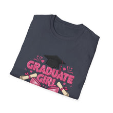Load image into Gallery viewer, Graduation Girl T-Shirt, Unisex Tee for Graduates, Class of 2025 Shirt, Cute Graduation Gift, High School/College Graduate Apparel
