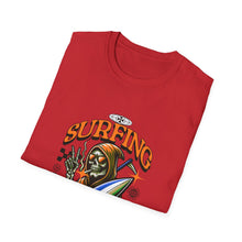Load image into Gallery viewer, Surfing Afterlife T-Shirt, Unisex Graphic Tee, Beachwear, Gift for Surfers, Casual Summer Style, Unique Statement Shirt
