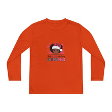 Load image into Gallery viewer, Christmas Kids Long Sleeve Tee, Just A Girl Who Loves Holiday Shirt, Children's Gift, Festive Youth Top, Winter Apparel
