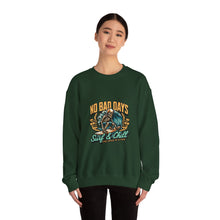 Load image into Gallery viewer, Cozy Surf Themed Crewneck Sweatshirt - No Bad Days, Unisex Sweater, Beach Vibes, Casual Wear, Gift for Surfers, Chill Season
