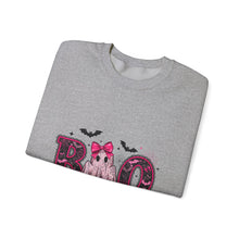 Load image into Gallery viewer, Boo Ghost Halloween Sweatshirt, Unisex Cozy Crewneck, Spooky Season Apparel, Cute Halloween Gift, Fall Fashion
