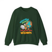 Load image into Gallery viewer, Wisdom-Themed Teacher Sweatshirt, Perfect Gift for Teachers, Unisex Crewneck, Comfortable and Stylish, Education Apparel, Back to School
