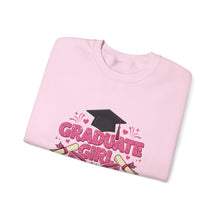 Load image into Gallery viewer, Graduate Girl 2025 Sweatshirt, Graduation Gift, Cozy Crewneck, Class of 2025, Celebrate Success, Trendy Sweatshirt
