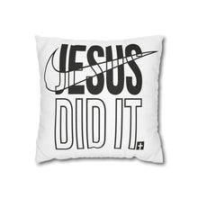 Load image into Gallery viewer, Inspirational Throw Pillow Case, Jesus Did It Decorative Pillow Cover, Christian Home Decor, Motivational Cushion, Faith-Based Gift
