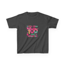 Load image into Gallery viewer, Kids Heavy Cotton™ Tee: Little Miss Smarty, Fun Gift for Little Girls, Back to School Shirt, Birthday Present, Cute Kids Clothing
