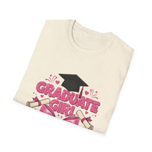 Load image into Gallery viewer, Graduation Girl T-Shirt, Unisex Tee for Graduates, Class of 2025 Shirt, Cute Graduation Gift, High School/College Graduate Apparel
