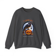 Load image into Gallery viewer, Crow Night Halloween Crewneck Sweatshirt | Unisex Sweatshirt for Fall, Halloween Spirit, Cozy Autumn Vibes, Perfect Gift
