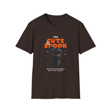 Load image into Gallery viewer, Cute Spook Cat T-Shirt, Halloween Tee, Unisex Softstyle Shirt, Funny Black Cat Shirt, Fall Fashion, Gift for Cat Lovers
