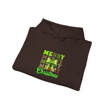 Load image into Gallery viewer, Merry Christmas Hooded Sweatshirt, Unisex Sweatshirt for Holidays, Festive Winter Wear, Cozy Gift for Family, Christmas Style
