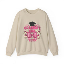Load image into Gallery viewer, Graduate Girl 2025 Sweatshirt, Graduation Gift, Cozy Crewneck, Class of 2025, Celebrate Success, Trendy Sweatshirt
