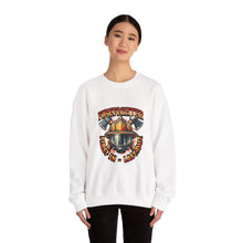 Load image into Gallery viewer, Firefighter Crewneck Sweatshirt - First In Last Out, Unisex Sweatshirt, Firefighter Gift, Casual Warmth, Everyday Apparel
