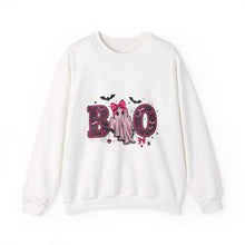 Load image into Gallery viewer, Boo Ghost Halloween Sweatshirt, Unisex Cozy Crewneck, Spooky Season Apparel, Cute Halloween Gift, Fall Fashion
