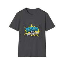 Load image into Gallery viewer, Superhero Jesus T-Shirt, Christian Graphic Tee, Unisex Softstyle Shirt, Religious Apparel, Faith-Based Gift, Casual Wear
