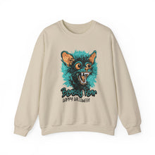 Load image into Gallery viewer, Cozy Halloween Sweatshirt, Beastly Fear Crewneck, Unisex Fall Apparel, Spooky Season Fashion, Halloween Gift Idea

